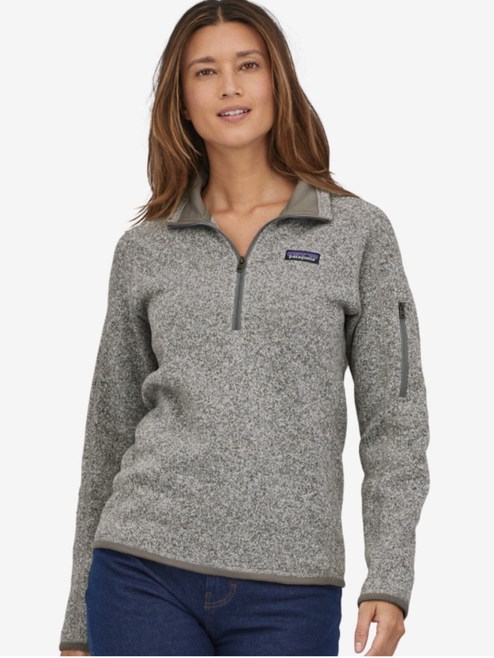 Patagonia Women's Better Sweater 1/4-Zip Gray Fleece Jacket Size Large